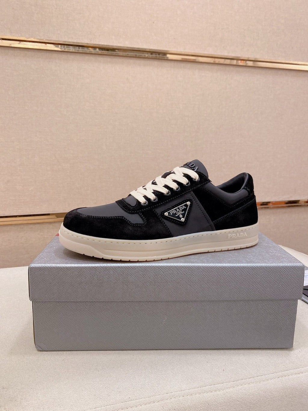 Prada Men's Panel Low-Top Sneakers - Leather Lining